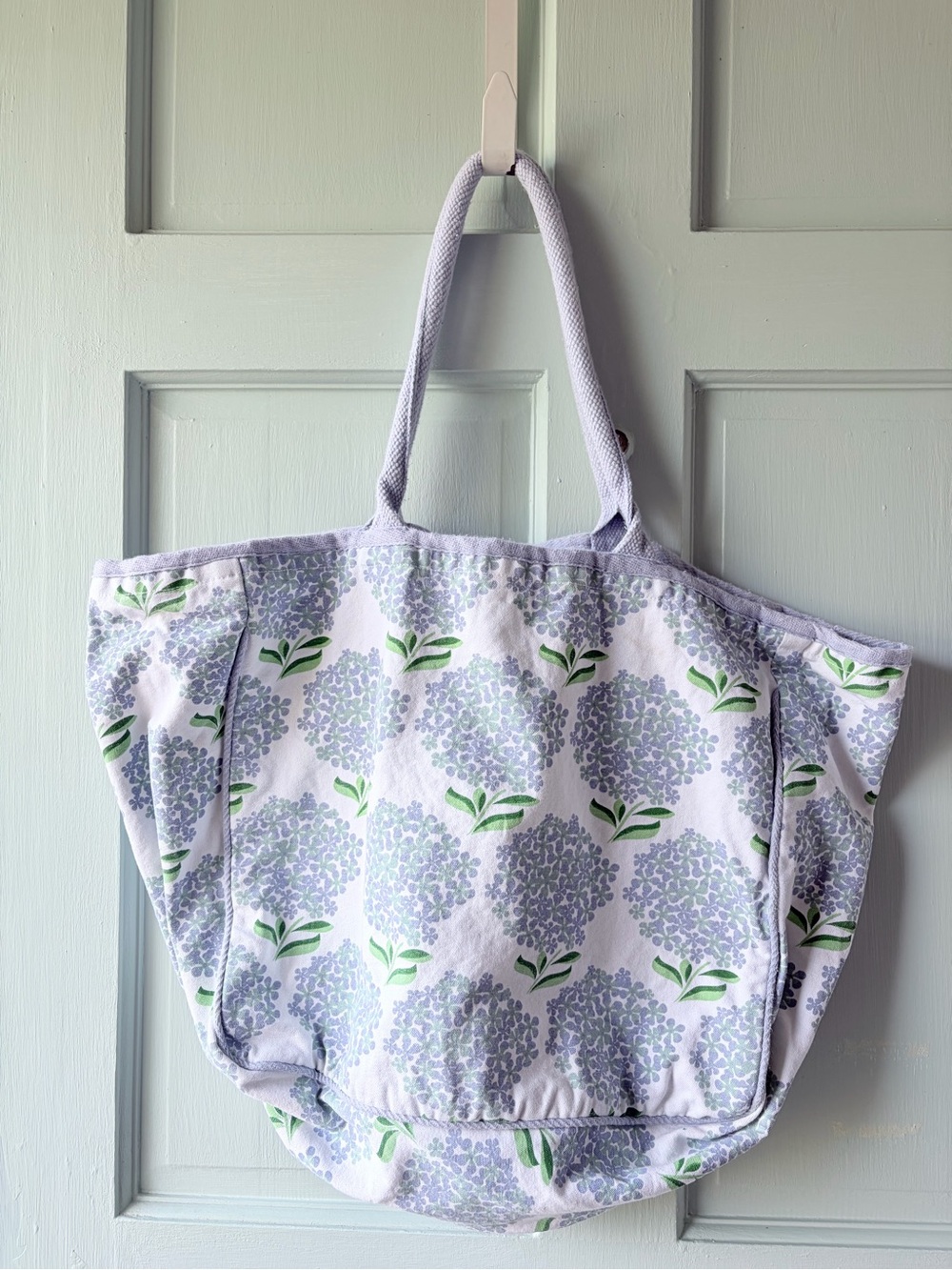Floral Lavender Hydrangea Tote Bag